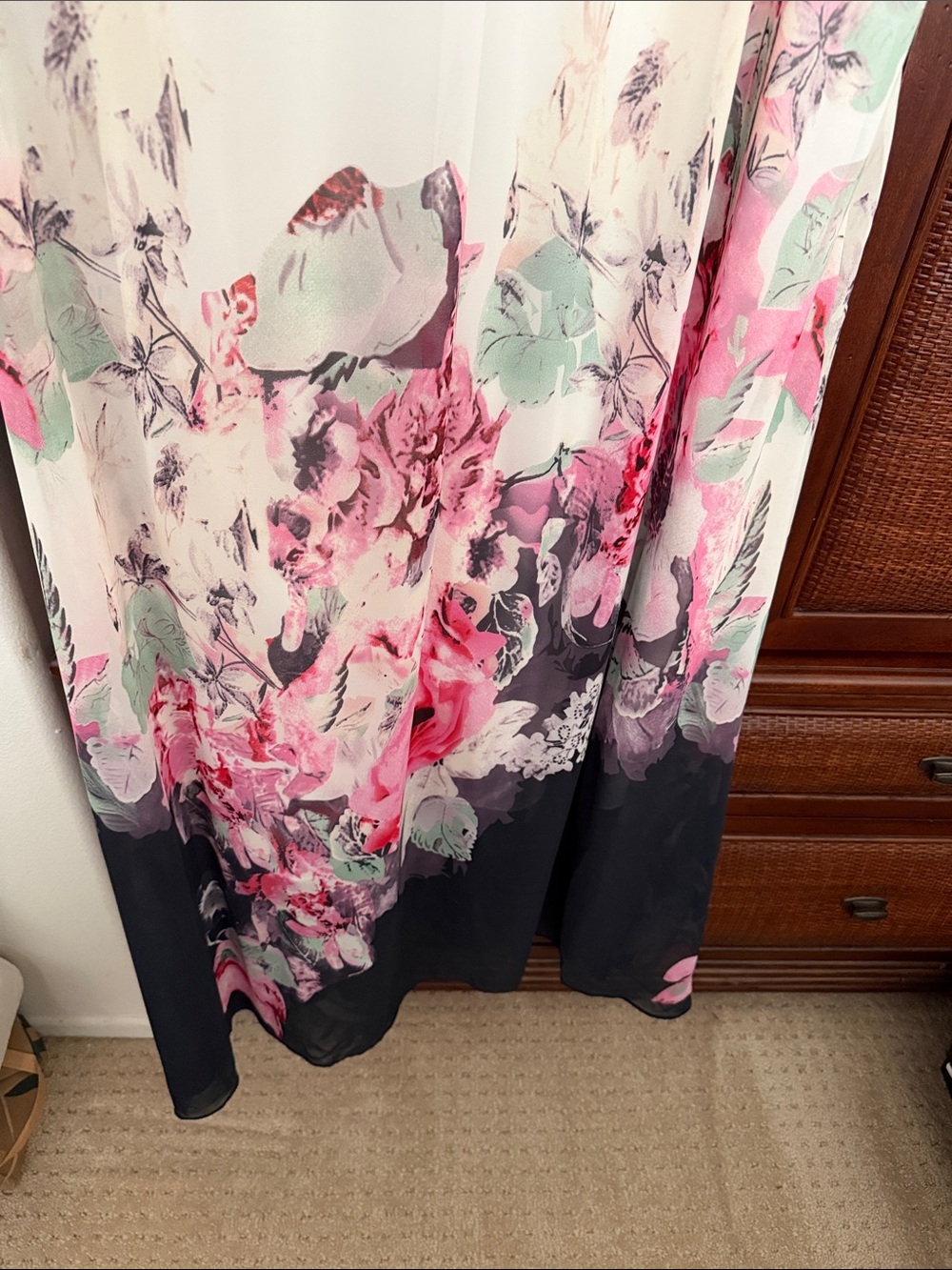 NWT Floryday Floral Print Sleeveless Maxi Dress - Fully Lined. Side Zipper. - Picture 8 of 9